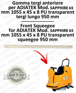 SAPPHIRE 65 Front Squeegee Rubber for Scrubber Dryer ADIATEK (squeegee da 950 mm)