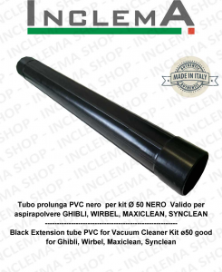 Tubo prolunga PVC nero  pour kit Ø 50 NERO  Valido pour Aspirateur GHIBLI, WIRBEL, MAXICLEAN, SYNCLEAN Modello: SYN104614219