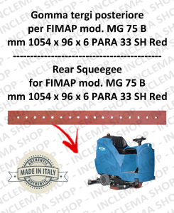MG 75 B goma de secado trasero para fregadora FIMAP