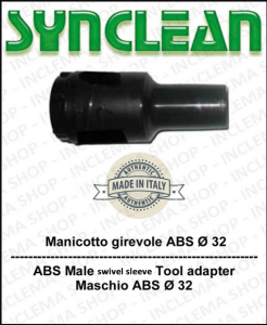 Cuff Girevole Maschio ABS da ø32 for vacuum cleaner valid for Ghibli AS5 - Synclean MX5