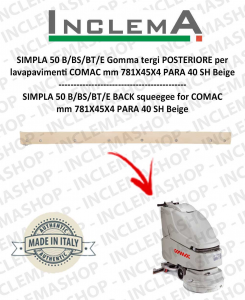 SIMPLA 50 B/BS/BT/E Gomma tergi arrière pour Autolaveuse COMAC