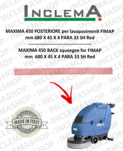 MAXIMA 450 Gomma tergi arrière pour Autolaveuse FIMAP