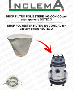 DROP filtre en polyester 400 conique pour Aspirateur SOTECO