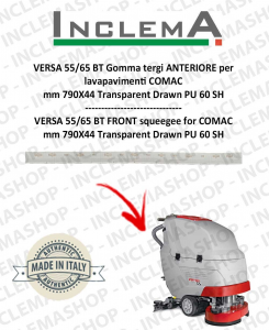 VERSA 55/65 BT Front Squeegee Rubber for Scrubber Dryer COMAC (squeegee da 800mm)