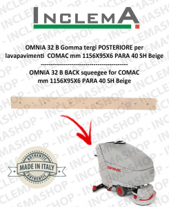 OMNIA 32 B Back Squeegee Rubber for Scrubber Dryer COMAC