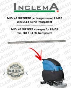 MMx 43 Support Squeegee rubber for Scrubber Dryer FIMAP (till s/n 211012836)