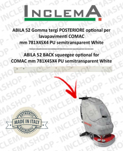 ABILA 52 gomma tergi arrière optional pour Autolaveuse COMAC