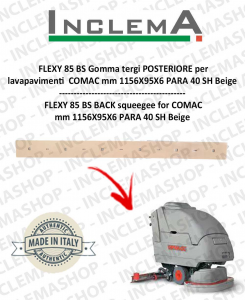 FLEXY 85 BS Gomma tergi arrière pour Autolaveuse COMAC