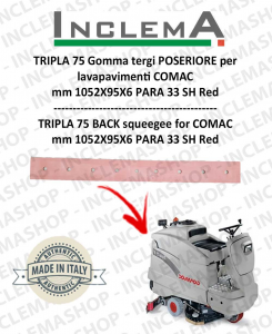 TRIPLA 75 B II SERIE Gomma tergi arrière pour Autolaveuse COMAC