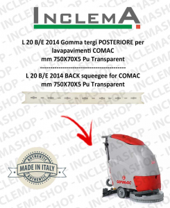 L 20 B/E 2014 Gomma tergi arrière pour Autolaveuse COMAC (tergi da 680mm)