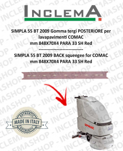 SIMPLA 55 BT Gomma tergi arrière pour Autolaveuse COMAC