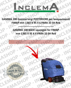 GAMMA 108 Gomma tergi arrière pour Autolaveuse FIMAP