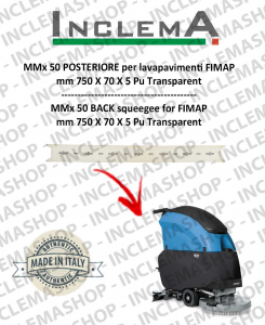 MMx 50 Gomma tergi arrière pour Autolaveuse FIMAP (From s/n 211014837)