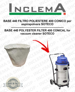 BASE 440 polyester filter 440 conical for vacuum cleaner SOTECO