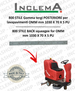  800 STILE Back Squeegee Rubber for scrubber dryer OMM