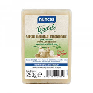 NUNCAS Vegetale Sapone Marsiglia Tradizionale Ipoallergenico 250 ml