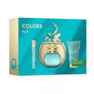 Benetton Colors Blue Eau De Toilette Spray 50ml Set 3 Parti 2019