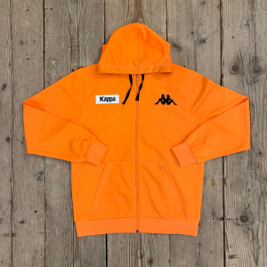 felpa kappa bianca strisce nere