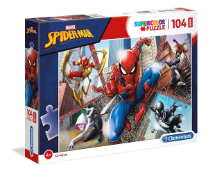 Puzzle Clementoni- Supercolor -Spider Man-104 Pezzi Maxi