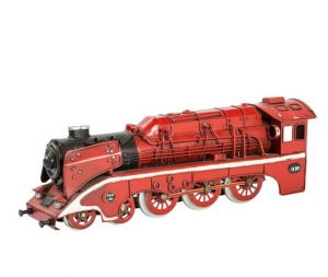 Modellino di treno rosso