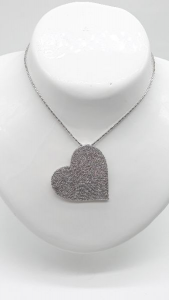 Ciondolo Donna cuore in argento e zirconi, vendita online | GIOIELLERIA BRUNI Imperia