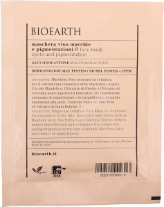 Bioearth - Maschera Viso per Macchie e Pigmentazioni Monodose - Bio/Vegan
