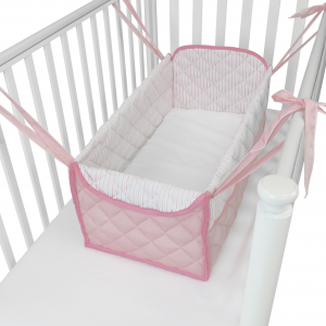 Riduttore lettino Mini Letto 360° completo trapuntato  Rosa