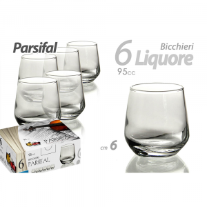 Gicos Set 6 Bicchieri per Liquore Parsifal