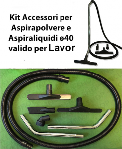 KIT Accessori for Wet & Dry Vacuum Cleaner ø40 valid for LAVOR