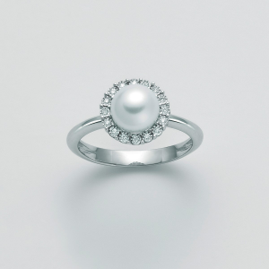 MILUNA-Anello con perla e diamanti