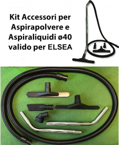 KIT Accessori for Wet & Dry Vacuum Cleaner ø40 valid for ELSEA