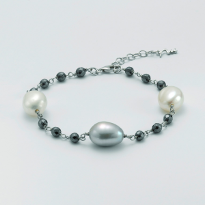 MILUNA-Bracciale in argento con perle