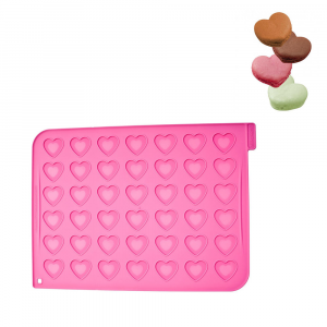 SILIKOMART Tappeto Macarons A Cuore Con Piping Bag