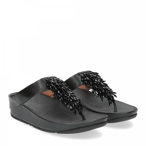 Fitflop Rumba toe thong sandal black
