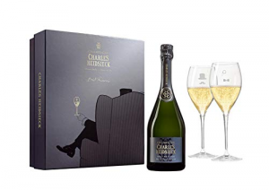 C.HEIDSIECK Champagne Brut Réserve AOC cl 75 Confezione con Bicchieri
