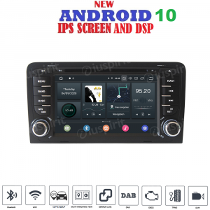 ANDROID 10 autoradio 2 DIN navigatore per Audi A3 Audi S3 2002-2012 GPS DVD WI-FI Bluetooth MirrorLink