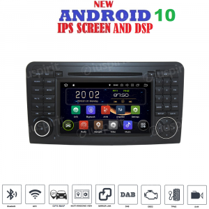 ANDROID 10 autoradio 2 DIN navigatore per Mercedes classe ML W164, ML300, ML350, ML450, ML500, Mercedes classe GL X164/GL320 GPS DVD WI-FI Bluetooth MirrorLink