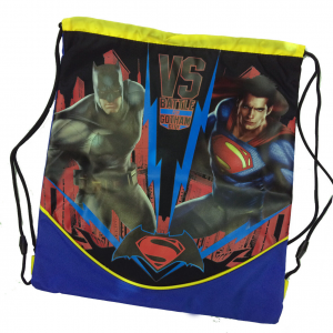 BATMAN VS SUPERMAN Sacca zaino coulisse in cordura pesante 40x36 cm by panini