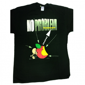 T-shirt umoristiche PECORA NERA 100% cotone nera NO PROBLEM