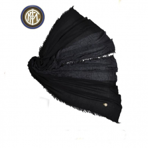 INTER pashmina ENZO CASTELLANO sciarpa uomo nera 100% viscosa 200x80 cm 