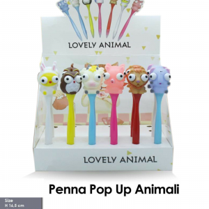 Penna pop up animali dedicata ai bambini e teenagers Tratto scorrevole punta 0,5