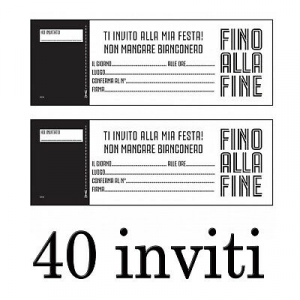 JUVENTUS INVITI FESTA DI COMPLEANNO - 40 INVITI PER IL TIFOSO JUVENTINO PRO. UFF