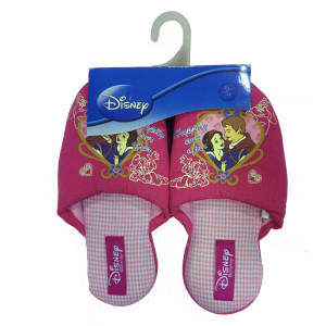 BIANCANEVE pantofole stoffa rosa e quadretti varie taglie da bambina disney
