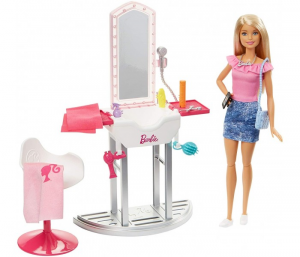 Barbie e i Suoi Accessori SALONE DI BELLEZZA FJB36