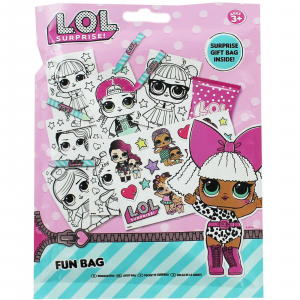 LOL Surprise fun bagh - contiene 1 foglio sticker 4 pastelli 12 fog.da colorare