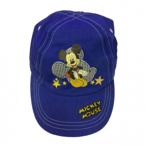 TOPOLINO MICKEY MOUSE cappello con visiera in cotone blu elettrico regolabile