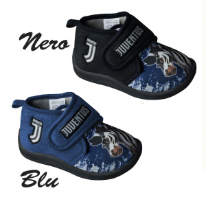  JUVENTUS pantofole bambino nuovo logo JJ prodotto uffic.due colori blu e nero