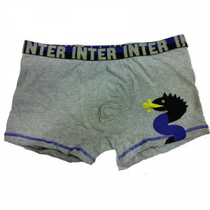 INTER boxer grigio melange in cotone underwear taglia XL da uomo