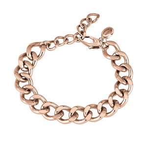 JOIN UP BRACCIALE A CATENA IN ACCIAIO LUCIDO IP ROSE