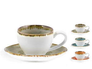 Tazza tè in porcellana mediterranea 150cc